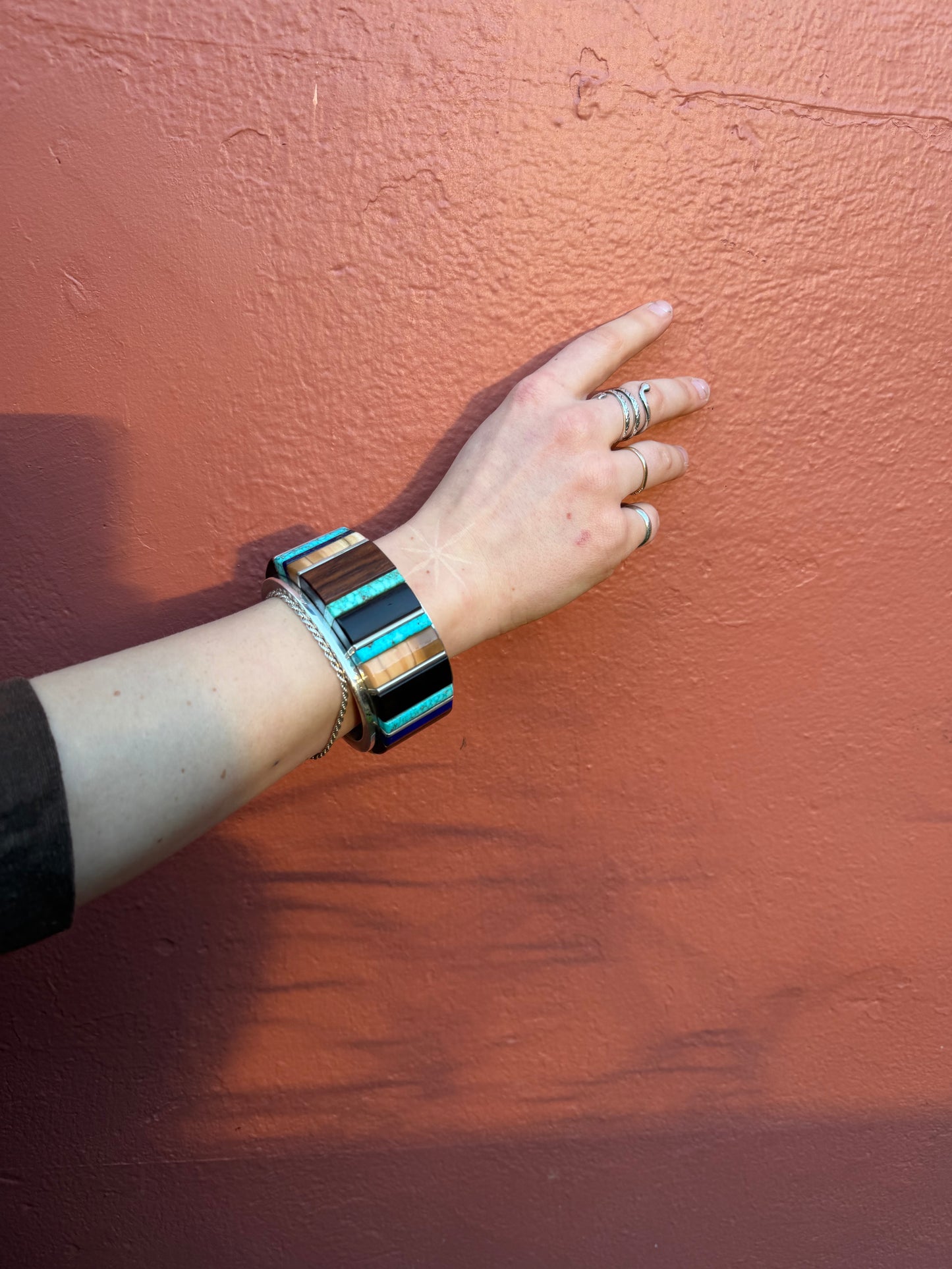 Turquoise Cuff, Navajo Hanson "Moogie" Smith