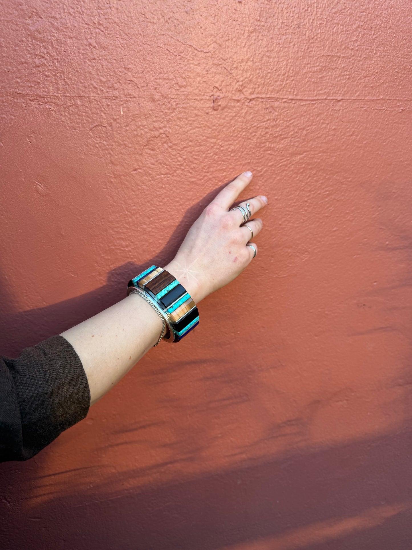 Turquoise Cuff, Navajo Hanson "Moogie" Smith