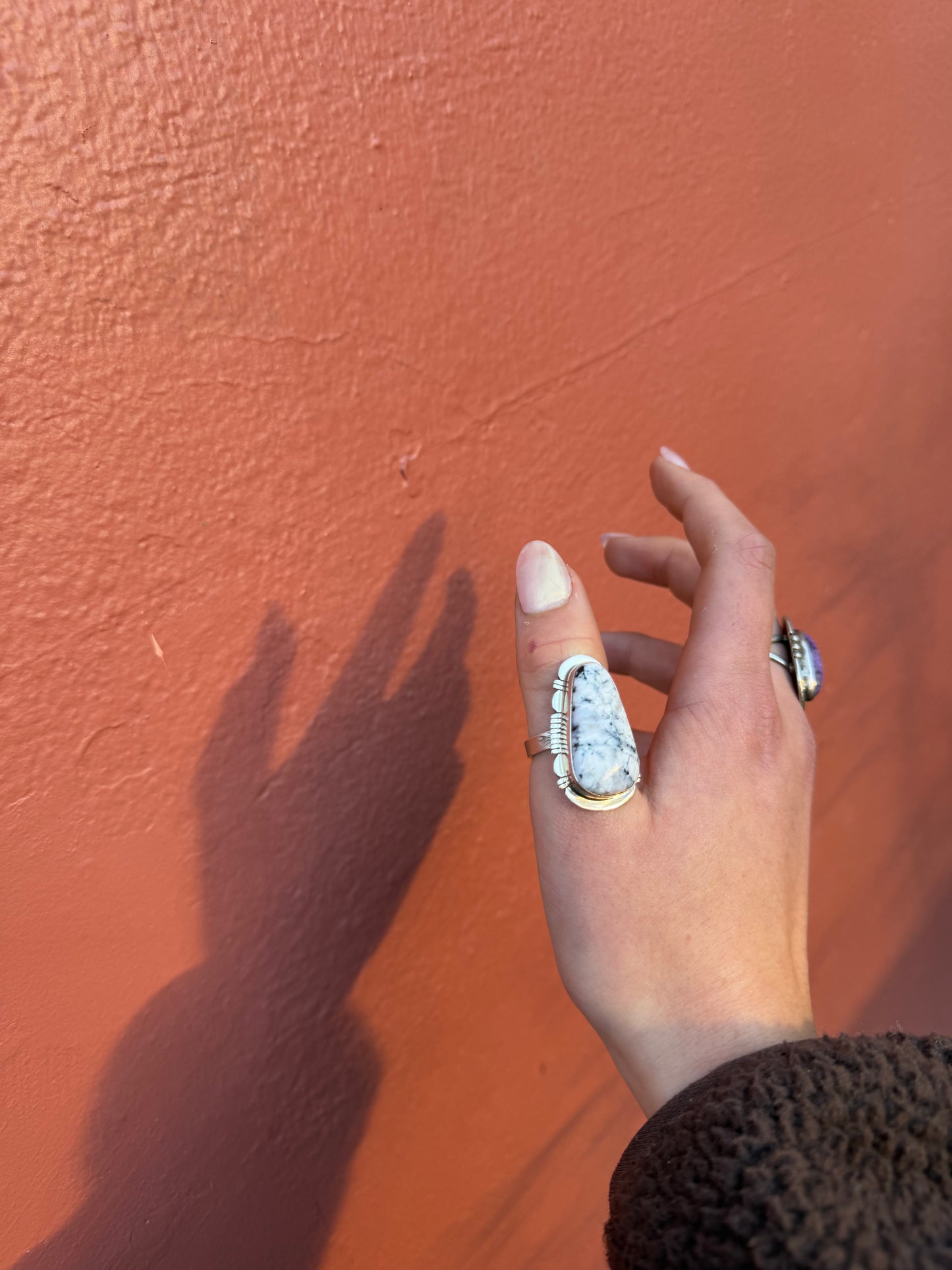 Wild Horse Magnesite Ring, Isleta Pueblo, Pete Sanchez