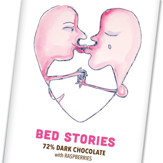 Bed Stories Chocolate Bar with Raspberries