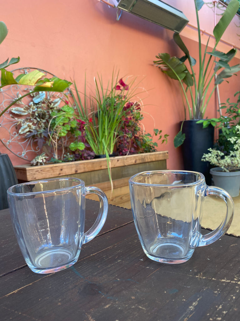 Set of Two Glass Mugs