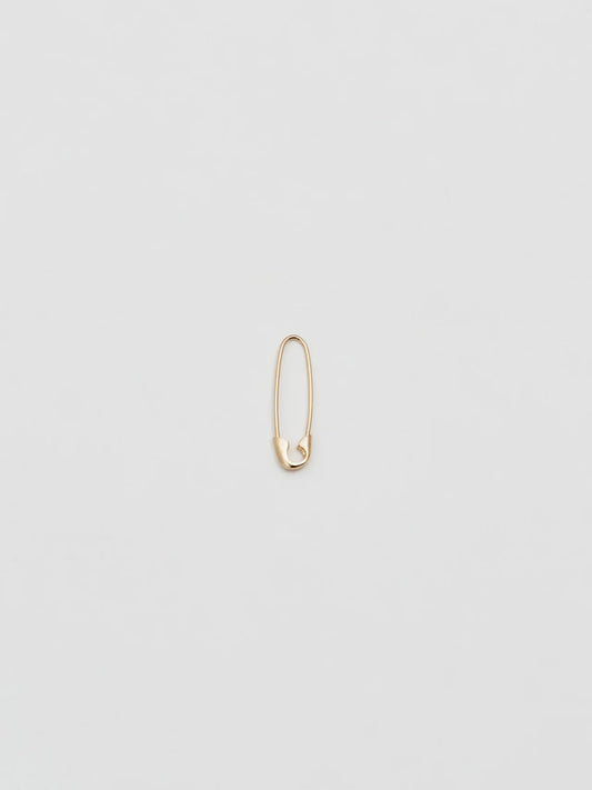 Mini Safety Pin Earrings 14K