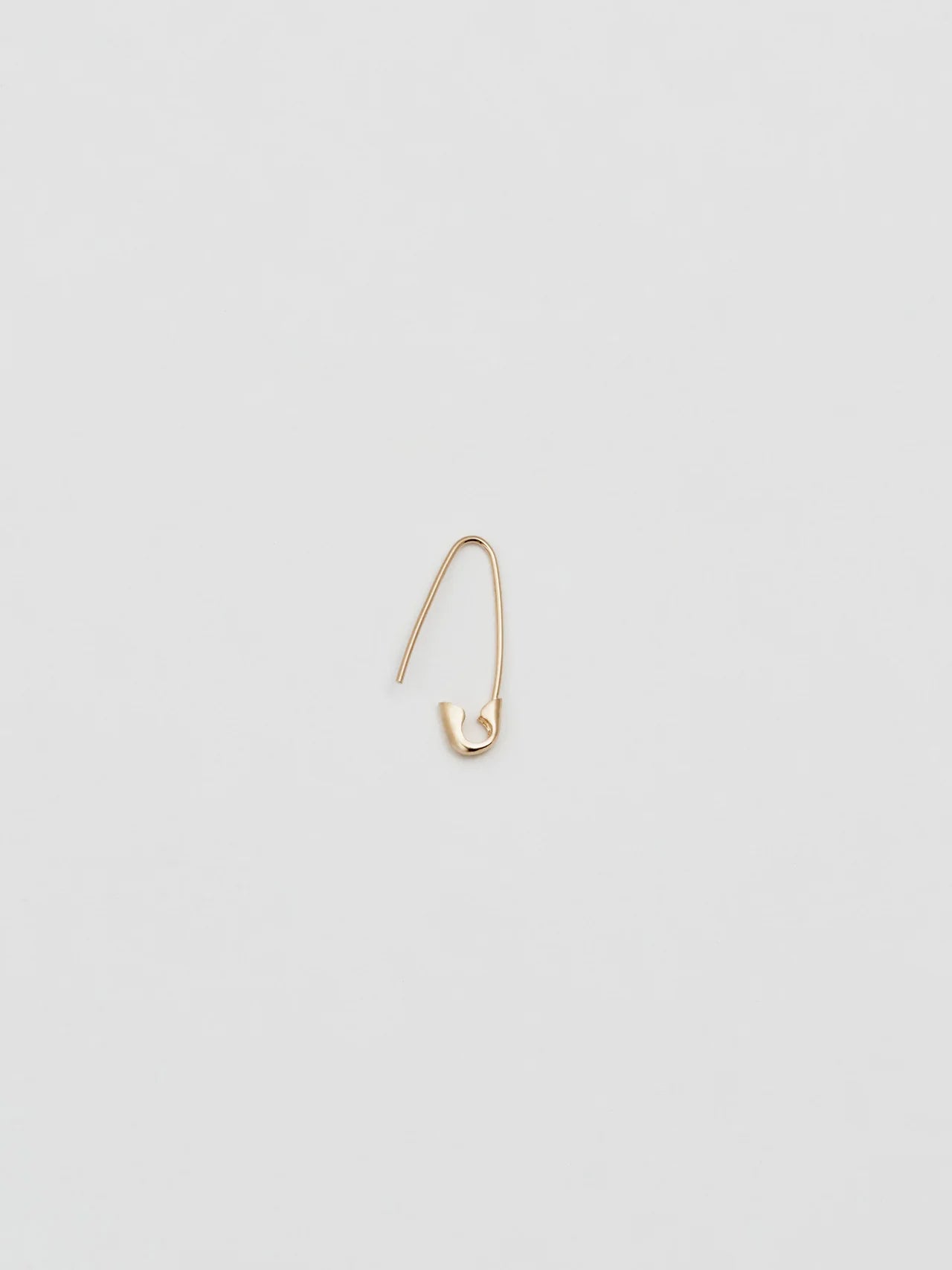 Mini Safety Pin Earrings 14K