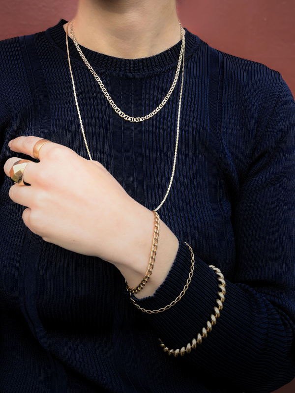 Faceted 14K Dome Ring