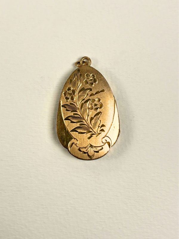 Gold Fill Leaves and Flowers Locket