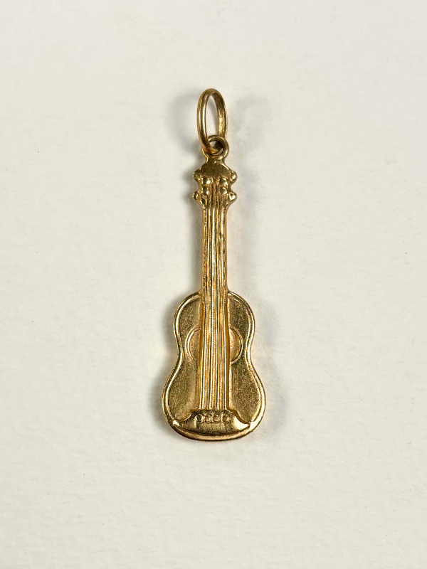 Vintage 14k Gold Guitar Charm