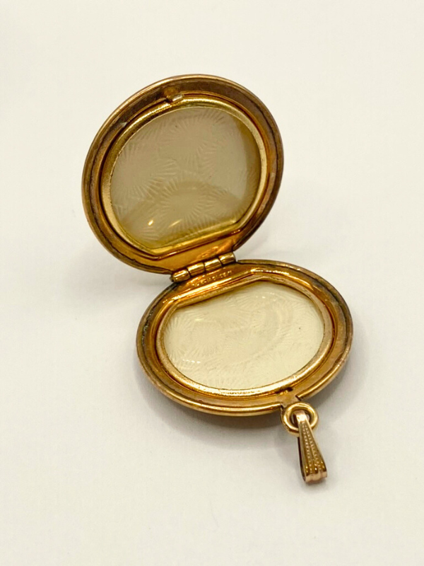 Victorian Gold Fill Locket with Diamond Star and Wreath