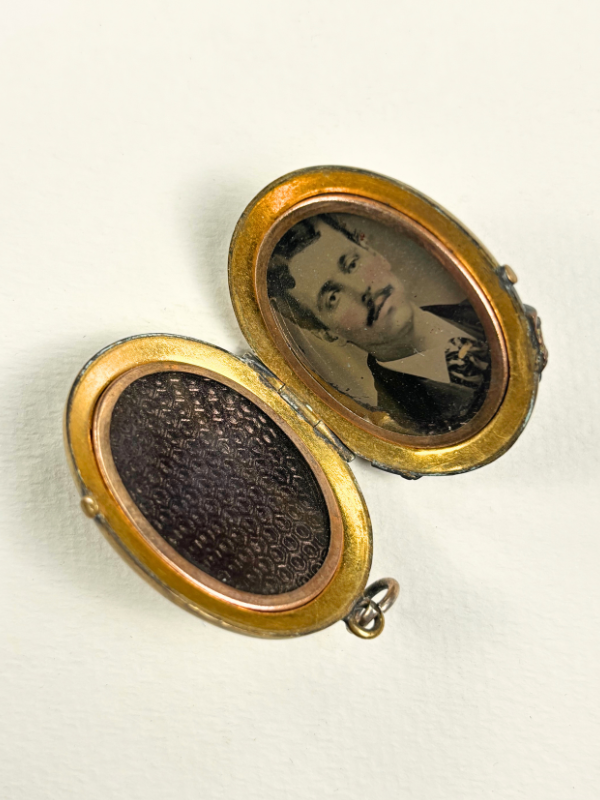 Victorian 10K Gold & Turquoise Locket