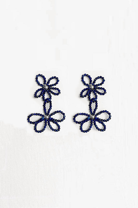 Bloom Dangle Earrings - Lapis