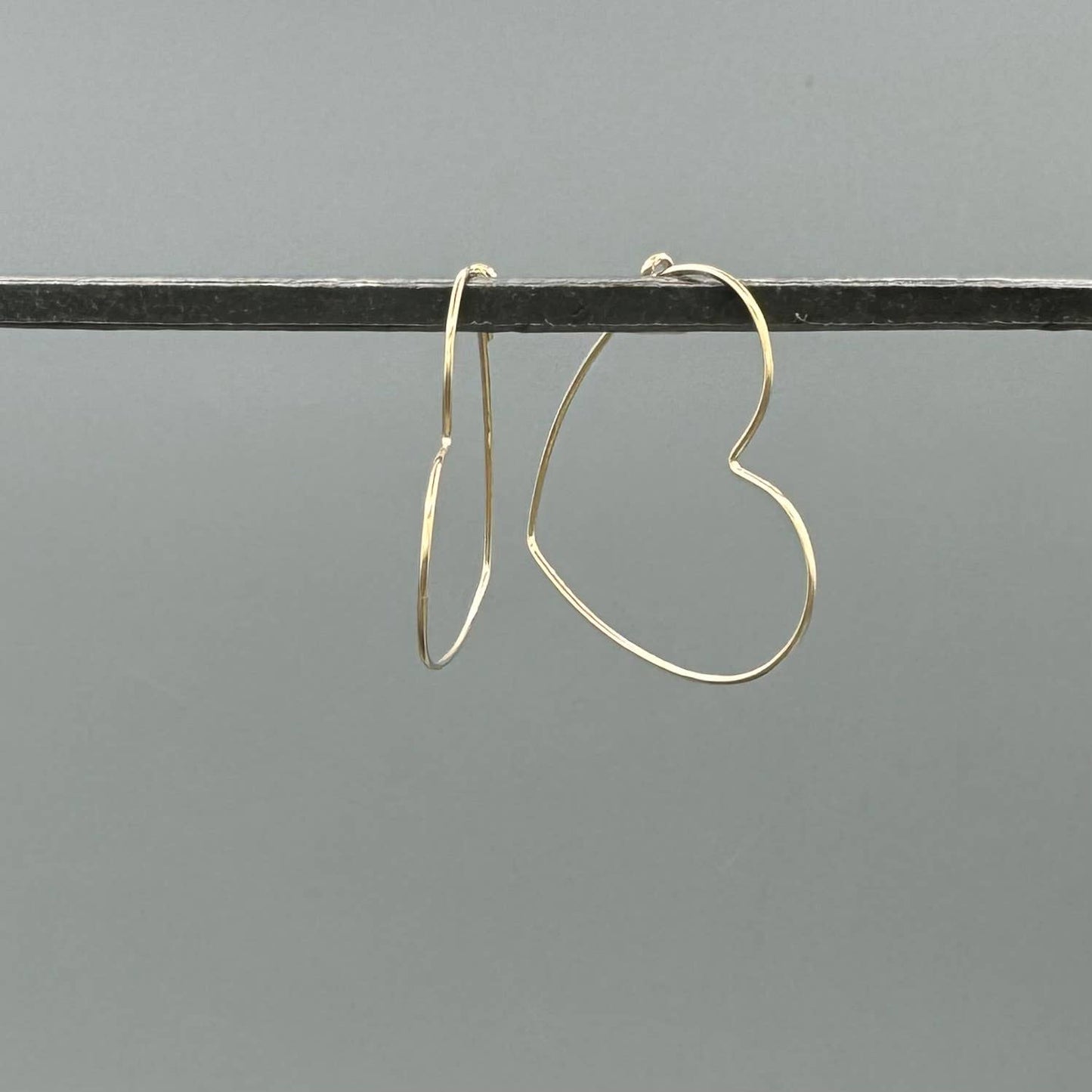 Heart Wire Hoops