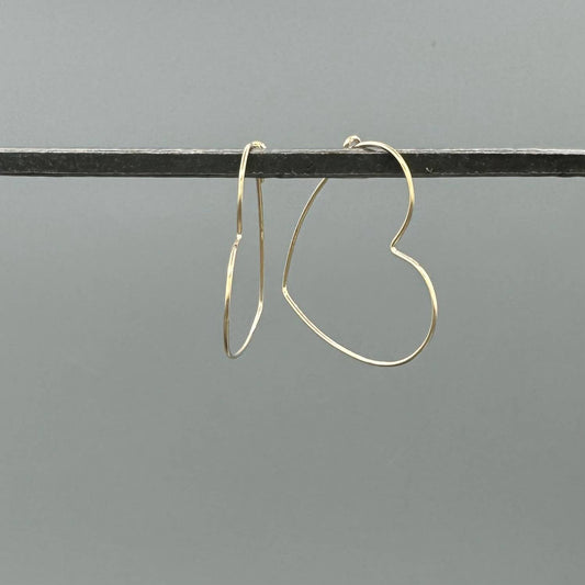 Heart Wire Hoops