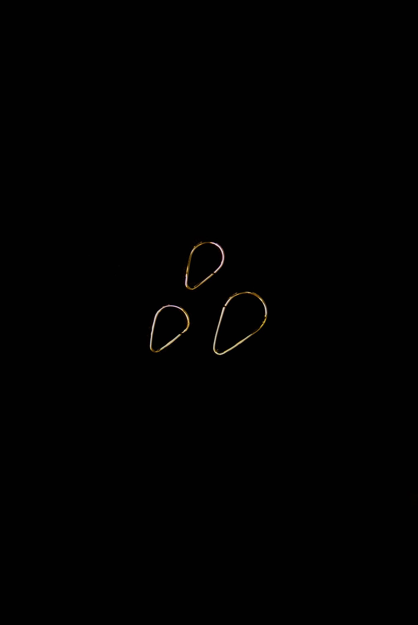 Triangle Huggie Hoop, Solid 14K Gold