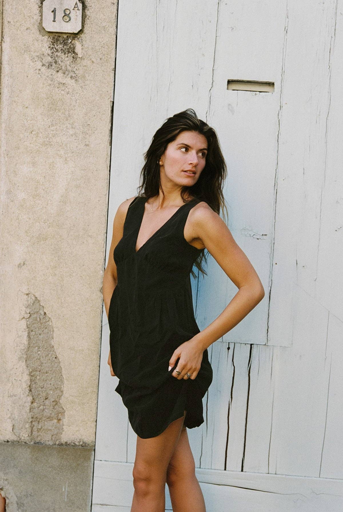 Cupro V Dress