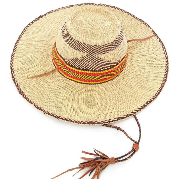 Ghanaian Straw Sun Hat - Assorted Colors and Designs