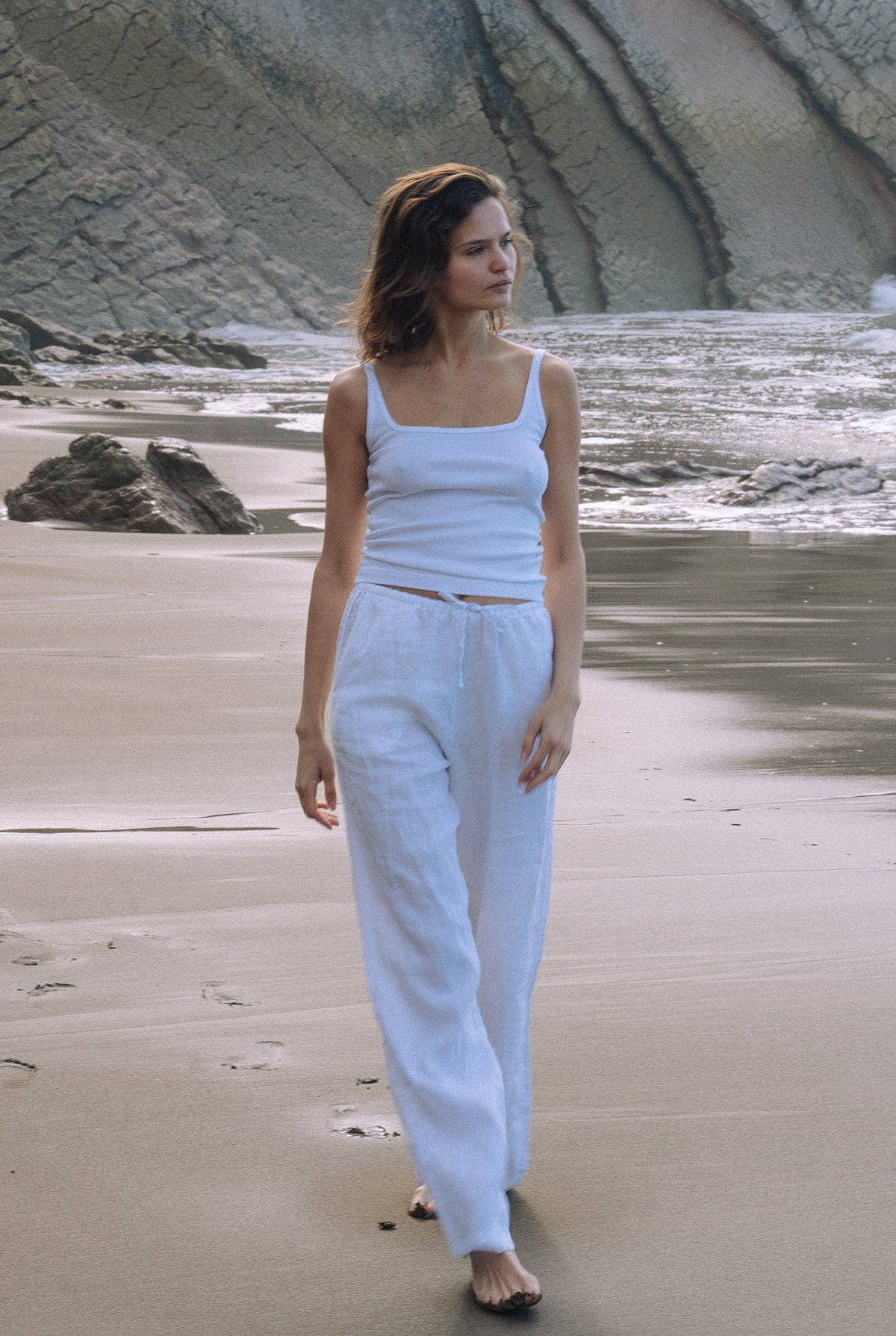 Linen Drawstring Pant