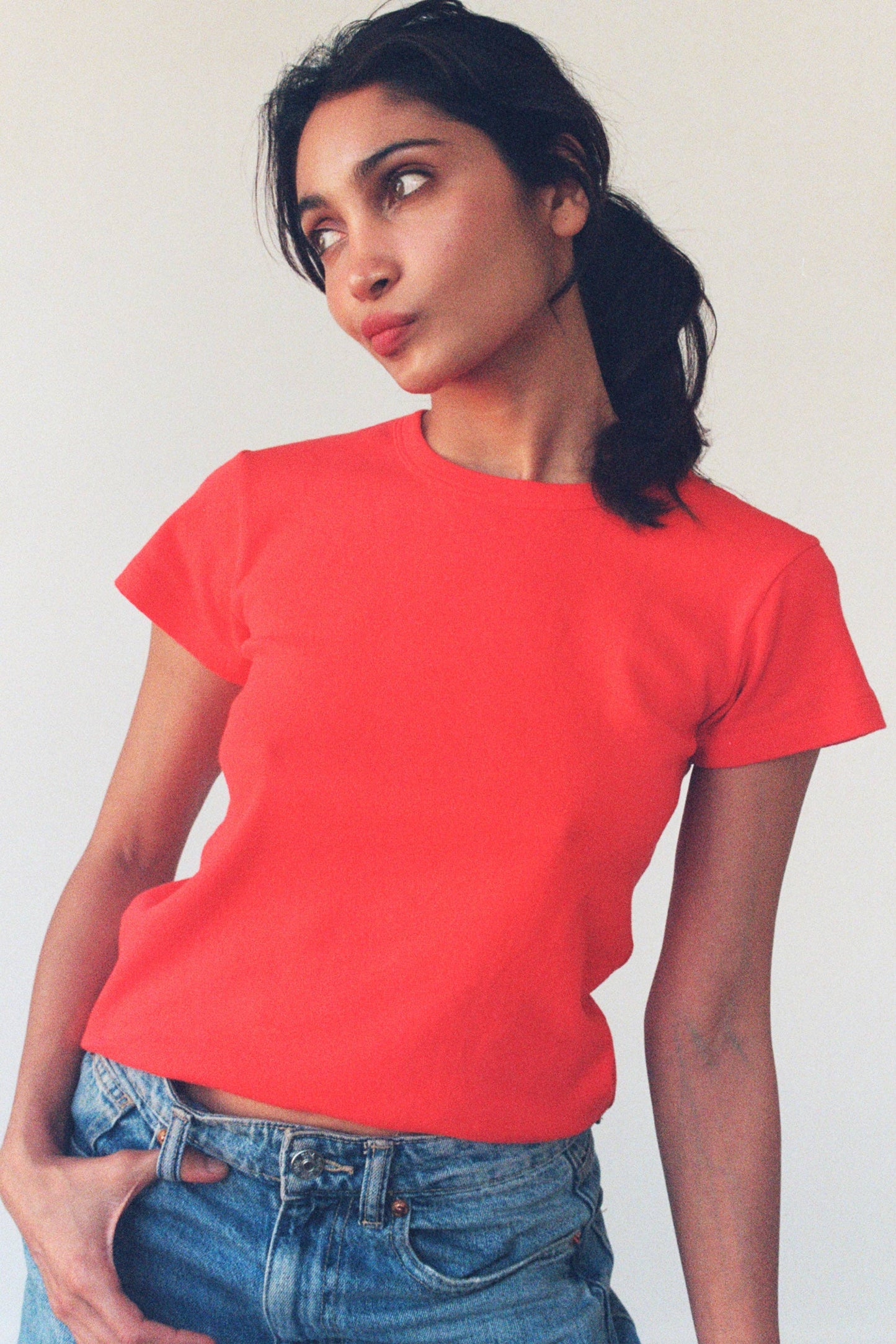 Pointelle Baby Tee