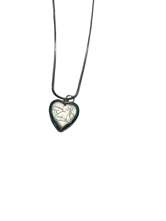 Vintage Angel/Heart Locket w Multiple Compartments