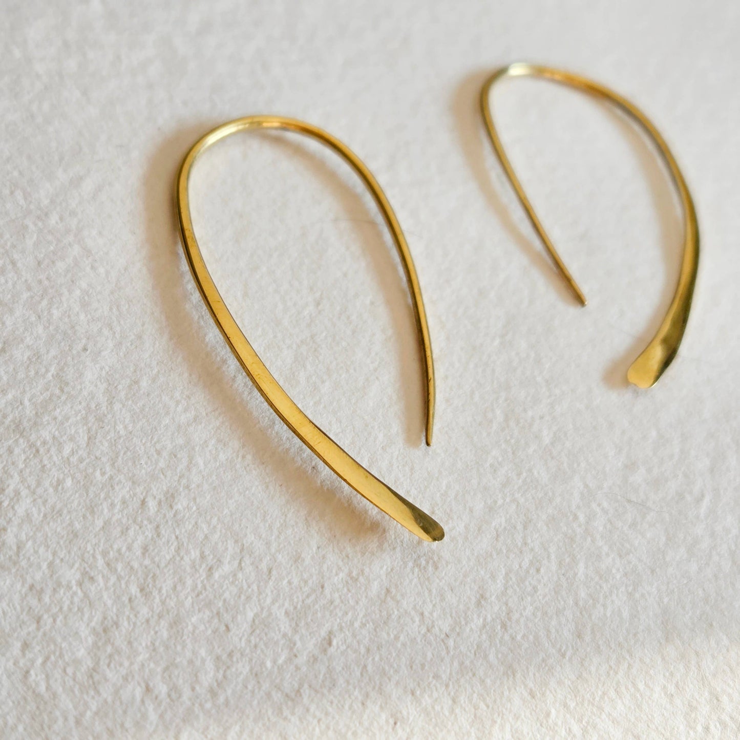 Brass Wire Arc Earrings