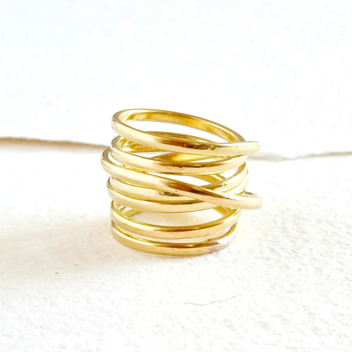 Brass Ring Infinity Wrapped Style