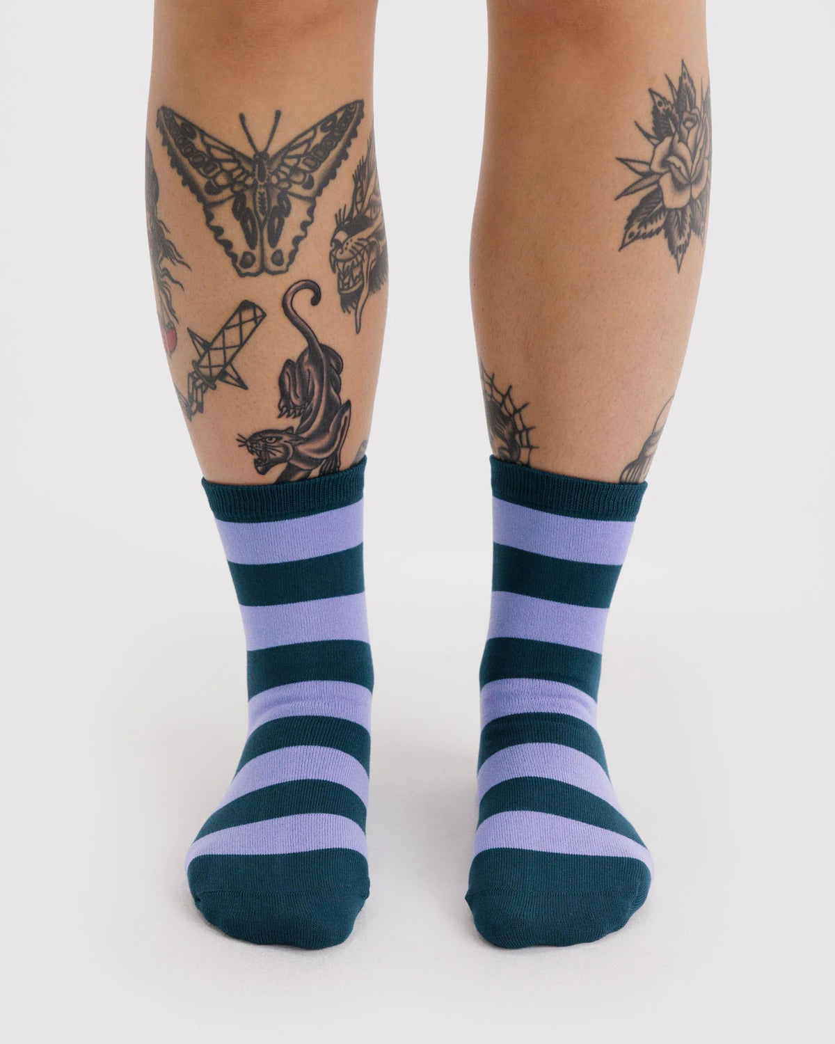 Crew Sock - Malachite Stripe