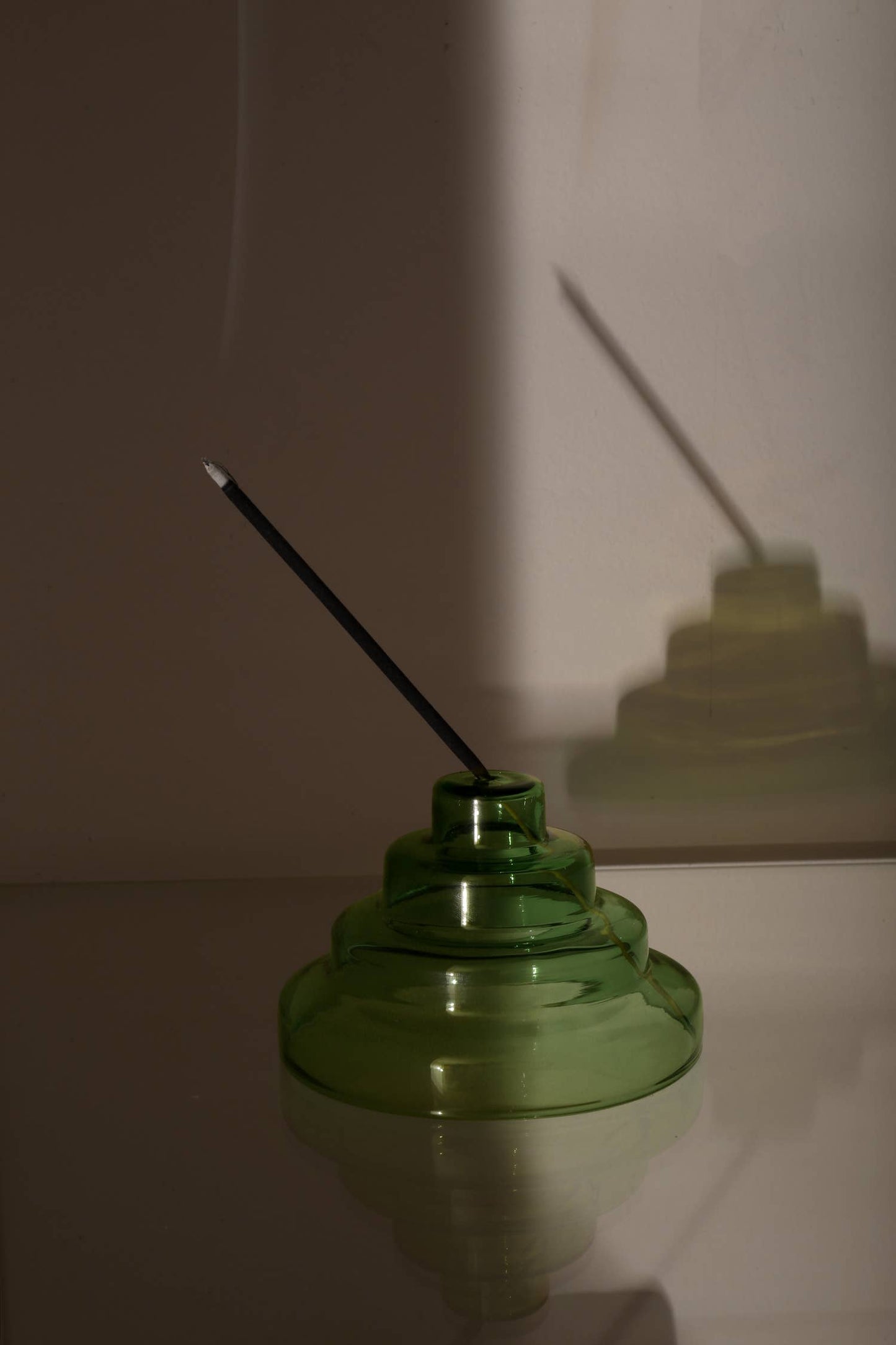 Glass Meso Incense Holder - Verde