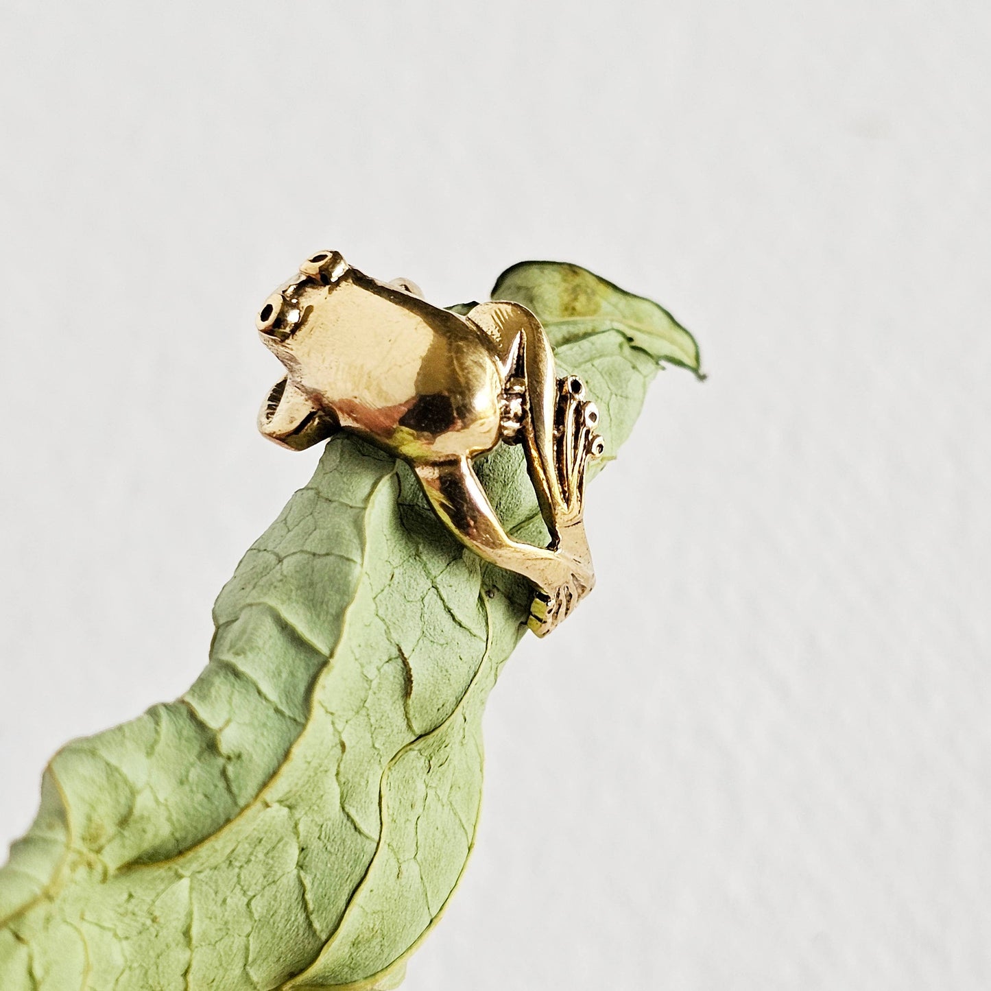 Brass Adjustable Frog Ring