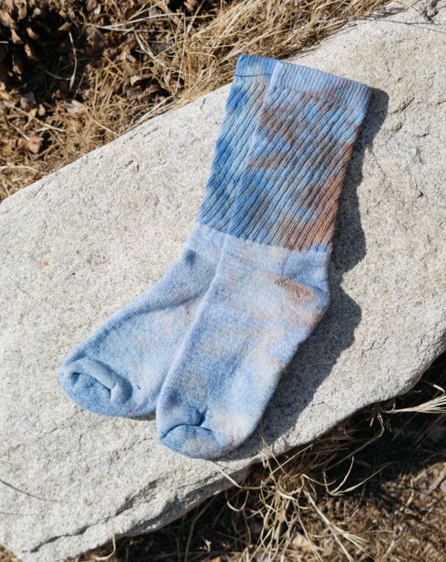 Hand Dyed Organic Cotton Crew Socks in 12 colors