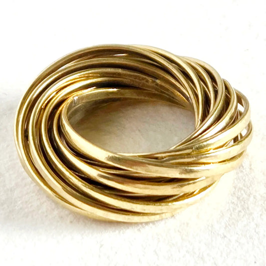 Brass Ring Intertwined 12 Band Infinity Bisjoux