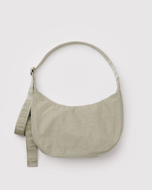 Medium Nylon Crescent Bag - Celadon