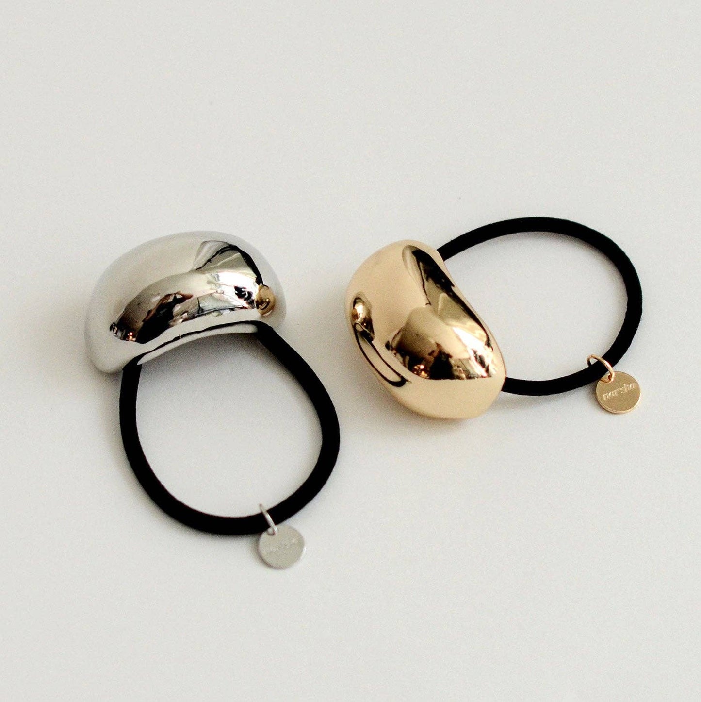 Bold Crescent Metal Cuff Hair Tie | Gold