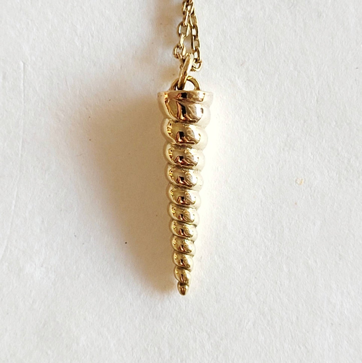 Unicorn Horn Twist Pendant Chain Necklace
