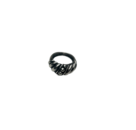 Vintage Silpada Spiral Dome Ring w Raised Studs