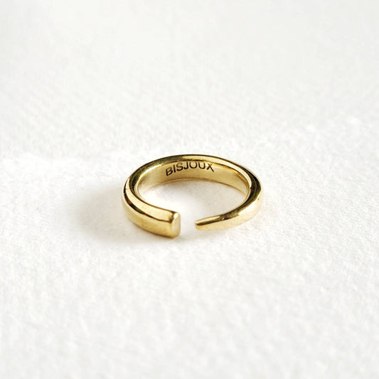 Brass simple tapered ring band stacking Bisjoux