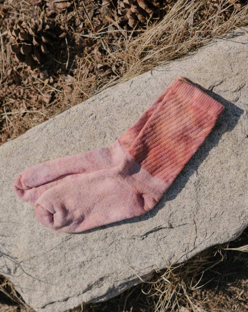 Hand Dyed Organic Cotton Crew Socks in 12 colors
