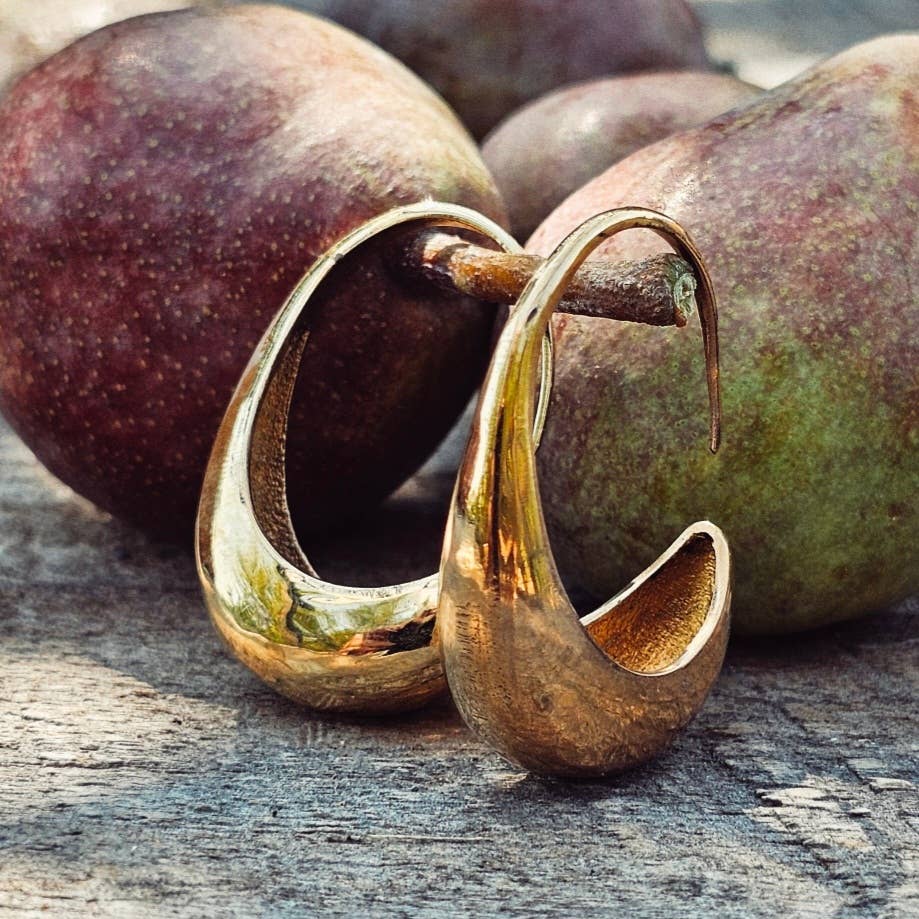 Brass Handcrafted Hoop Earrings