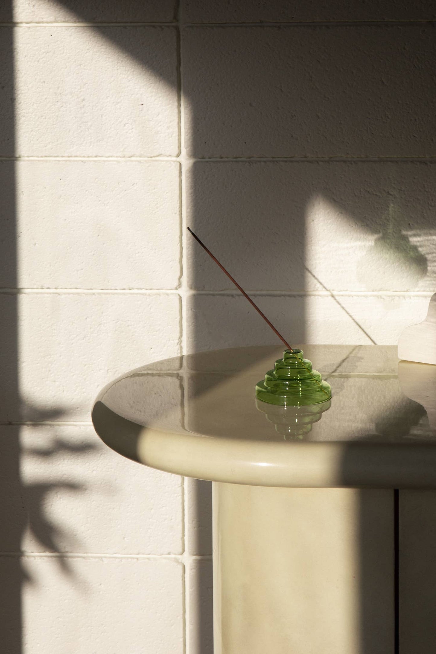 Glass Meso Incense Holder - Verde
