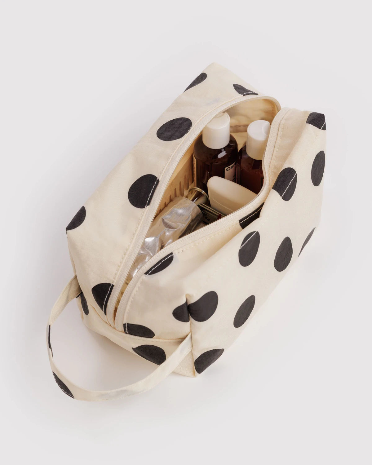 Baggu Dopp Kit in Cream and Black Polka Dot