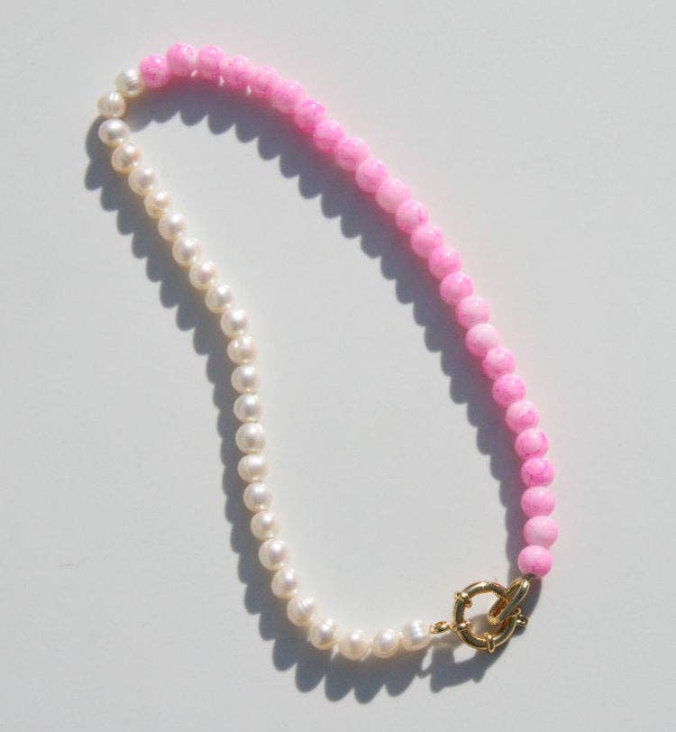 Halfsie - Pink Marble + Pearl