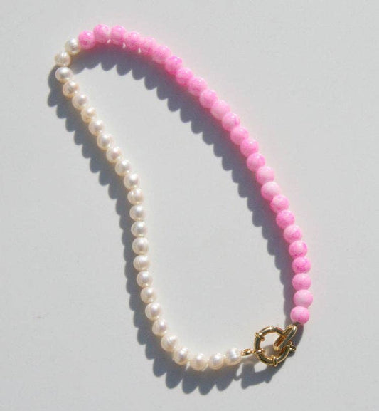Halfsie - Pink Marble + Pearl
