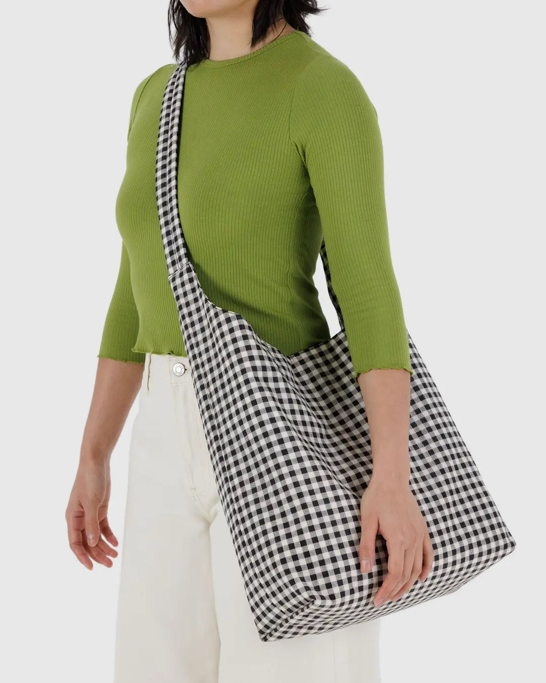Large Nylon Sling - Black and White Gingham
