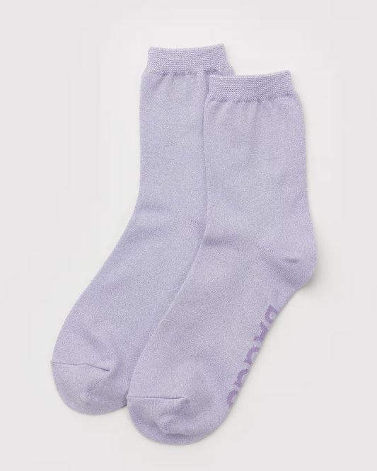 Crew Sock - Lilac Metallic