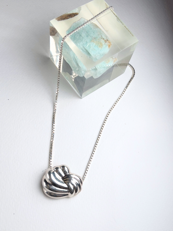 Puffy Abstract Pendant Necklace